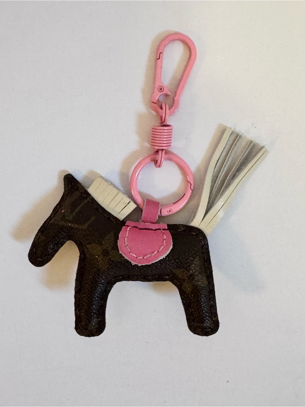 Pink & Brown Pony Keychain Purse Bag Charm
